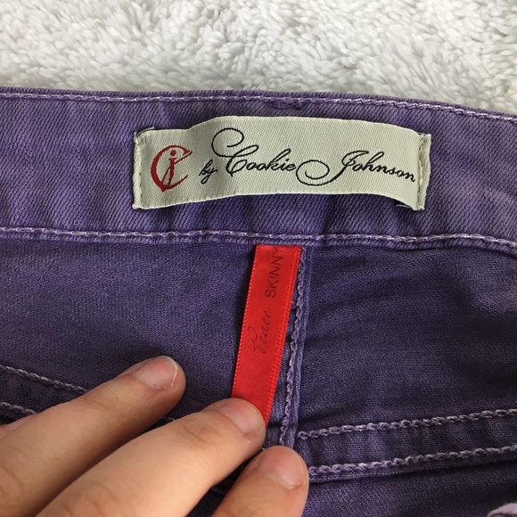 Cookie Johnson Lavender Peace Skinny Jeans - Picture 3 of 4